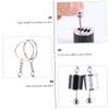Happyyami 2pcs Manual Transmission Gear Shift Keychain Metal Fidget Auto Model Keyrings for Men and Car Enthusiasts, Silver and Black view 3
