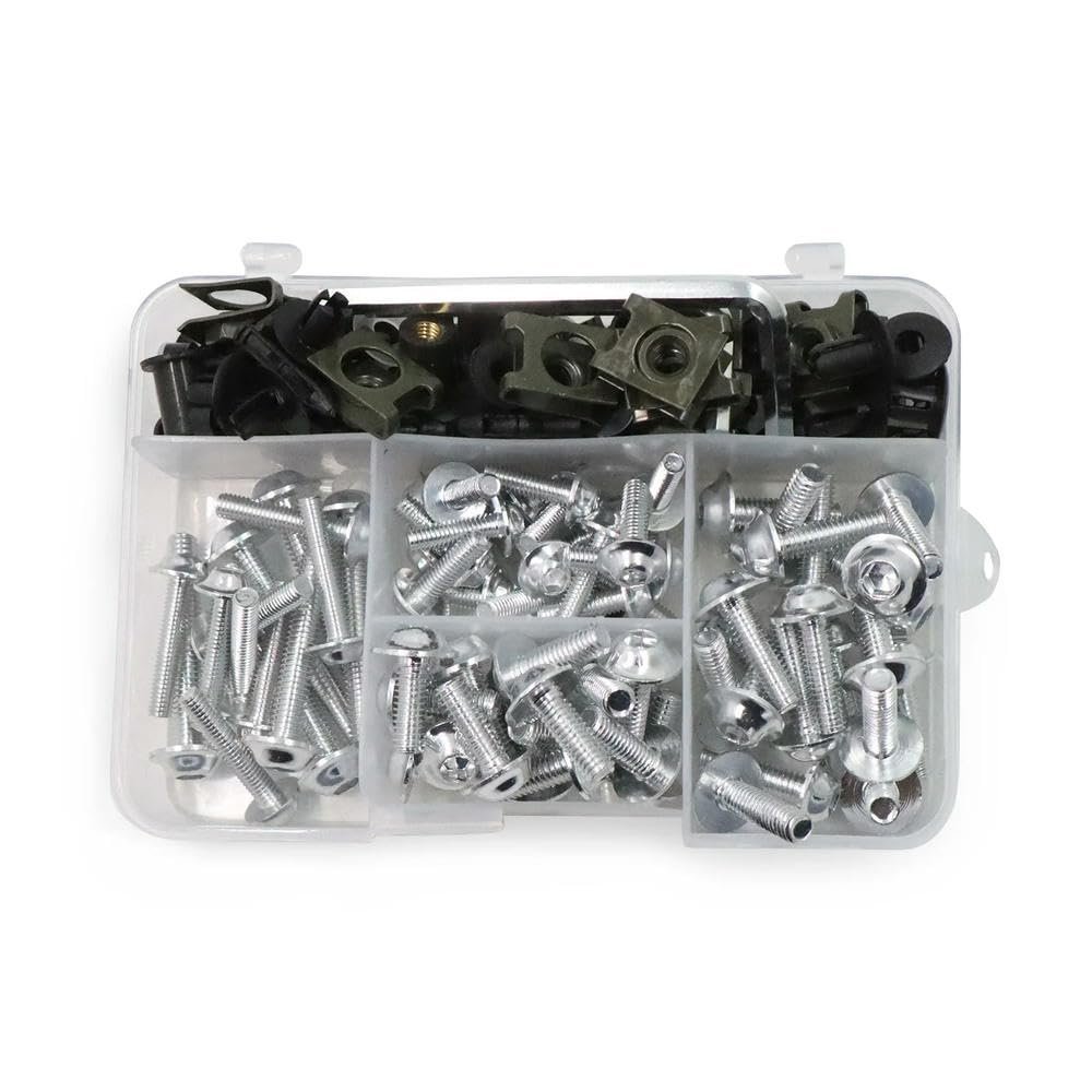 Motorcycle Full Fairing Bolts Kit for CB500 CB 500F/X CB500X CB500F 1993-1998 Stainless Steel Clips Nut Screws 195 Pcs Replacement Parts