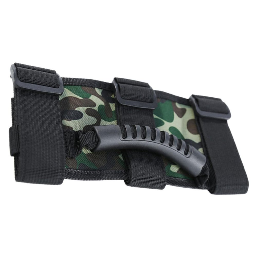 JEWEDECO Vehicle Ceiling Grab Handles Roll Bar Grip Handle Camouflage Automotive Replacement for Off-Road SUV Accessories