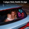 Car LED Ambient Light - Baby Bottle Design for Side and Rear Windows, 6 Modes, Solar Powered, Auto On/Off, 500mAh, Car Gift (Red) view 3