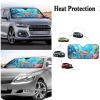 Tiasarato Funny Turtle Windshield Sun Shade Foldable Car Shades for Front Back Set 2 Pack Windshield Cover for Most Sedans Hatchbacks Sunshade Blue view 2