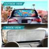 Tiasarato Funny Turtle Windshield Sun Shade Foldable Car Shades for Front Back Set 2 Pack Windshield Cover for Most Sedans Hatchbacks Sunshade Blue view 3
