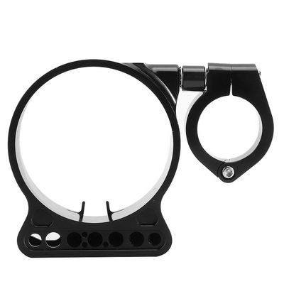 Black Aluminum Side Mount Speedometer Relocation Bracket, Motorcycle Gauge Bracket for 1.54in Fork, Durable Motorcycle Modification Accessory