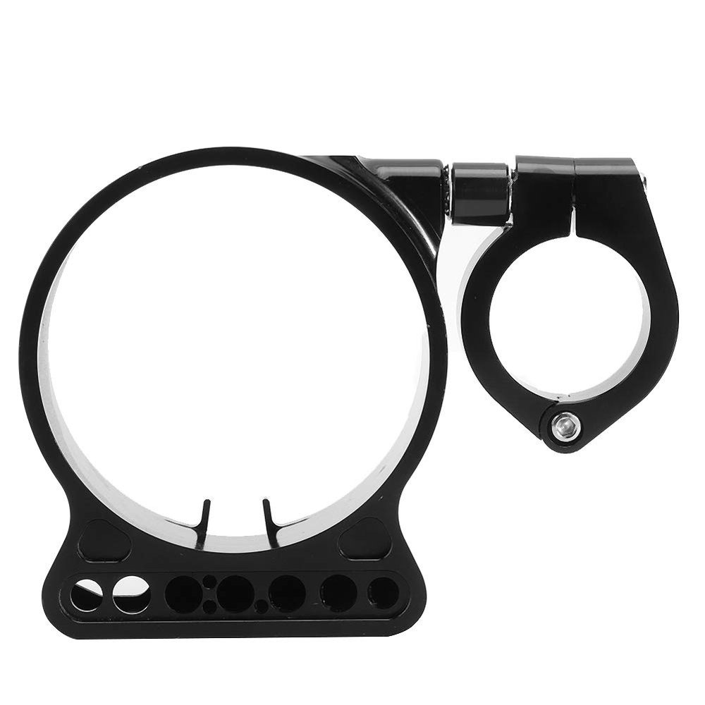 Black Aluminum Side Mount Speedometer Relocation Bracket, Motorcycle Gauge Bracket for 1.54in Fork, Durable Motorcycle Modification Accessory