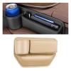 PAWGTS Car Seats Gap Organizer Storage Box for M&azda CX-5 2022-2025 Car Leather Cup Holder Gap Bag Seats Gap Filler Organizer Interior Accessory,Beige-Left view 1