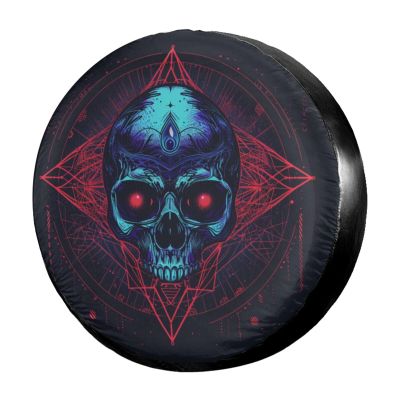 Foruidea Skull Alien Spare Tire Cover Dust-Proof Wheel Tire Cover Fit Trailer, RV, SUV and Many Vehicle 14 Inch