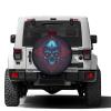 Foruidea Skull Alien Spare Tire Cover Dust-Proof Wheel Tire Cover Fit Trailer, RV, SUV and Many Vehicle 14 Inch view 2