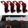4PCS Bumper Tow Hook Covers, Front Bumper Tow Hook Protector, Rubber Sleeve Protector Cover Trim, Exterior Accessories (Red) view 1