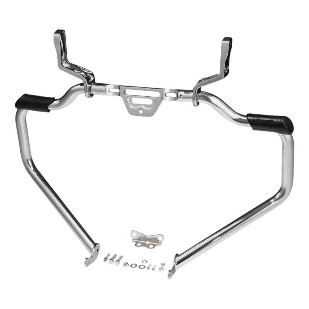 Motorcycle Engine Guard Support Bracket Compatible with Low Rider ST FXLRST 2022 2023 2024(Chrome)