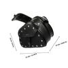 2pcs Motorcycle Saddle Bags for Riders, Faux PU Leather Side Pouches view 2