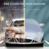 Car Cover for Snow Compatible with Mazda CX-5 2012-2026 Half Car Cover Waterproof All Weather Rain Dust Sun UV Protection Cotton Lined Winter Car Covers for Automobiles with Side Zipper(Color:Silver) view 3