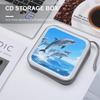 VstaDank Dolphins CD Case Portable Zipper CD Case 40 Capacity Hard Plastic DVD Cases Holder Large Storage Disc Wallet Bag for Car Home Travel DVD Collection Bag view 4