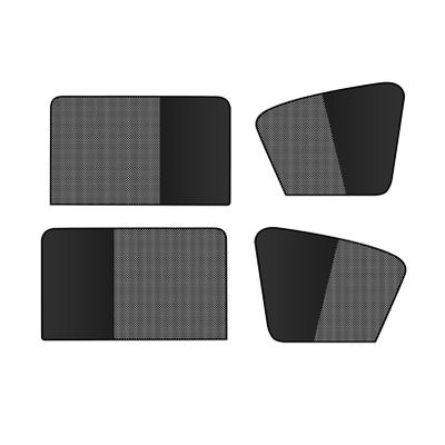 2pcs Vehicle Side Sun, Car Sunshade Curtains Summer Sunscreen Anti-Mosquito Screen Window Shade Universal Auto Front/Rear Accessory(Front+Back 4,Single Vertical)