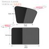 2pcs Vehicle Side Sun, Car Sunshade Curtains Summer Sunscreen Anti-Mosquito Screen Window Shade Universal Auto Front/Rear Accessory(Front+Back 4,Single Vertical) view 2