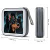 VstaDank Doberman Pinscher CD Case Portable Zipper CD Case 40 Capacity Hard Plastic DVD Cases Holder Large Storage Disc Wallet Bag for Car Home Travel DVD Collection Bag view 2