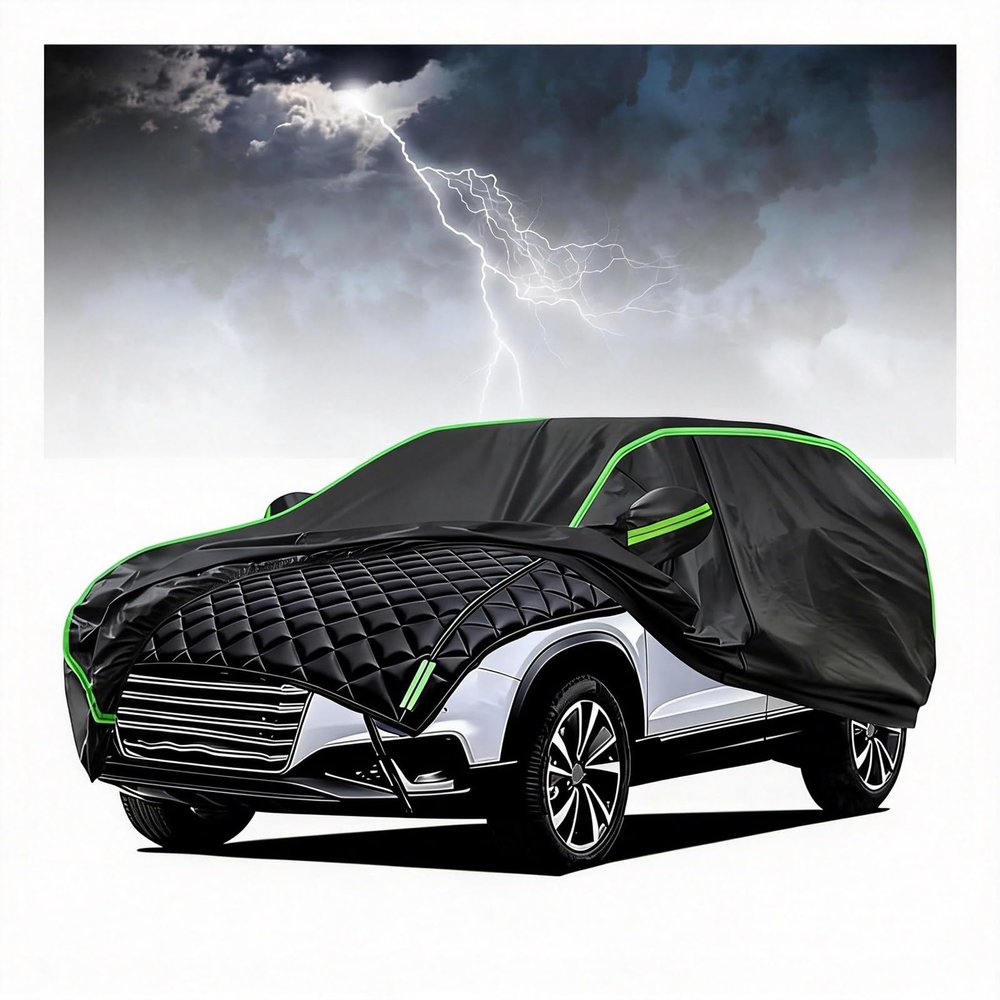 Latest 2 in 1 Heavy Duty Hail Protector Car Cover for Subaru Solterra (2023-2024) Anti-Hail Waterproof Car Covers UV/Wind/Snow Protection with Soft Liner,Suitable for Outdoor Use ri1510qa