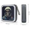 FodPand Movie Aesthetic Skull CD Case 40 Capacity DVD Case Hard Plastic Disc Booklet VCD Storage Box Portable Zipper DVD Holder Large Media Binder for Car Home Office Travel view 2