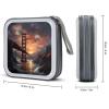FodPand Bridge CD Case 40 Capacity DVD Case Hard Plastic Disc Booklet VCD Storage Box Portable Zipper DVD Holder Large Media Binder for Car Home Office Travel view 2