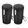 PACKOVE 2pcs Portable Car Ashtray with Lid and Keychain, Mini Smokeless Metal Ash Holder for Outdoor Travel and Home Use, Compact Pocket Ashtray for Smokers view 1