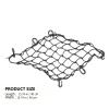 Cabilock Adjustable Heavy-Duty Cargo Net with 6 Hooks 40x40cm Fuel Tank Mesh for Car and Motorcycle Storage, Elastic Bungee Cord Rear Luggage Net for Outdoor Use view 2