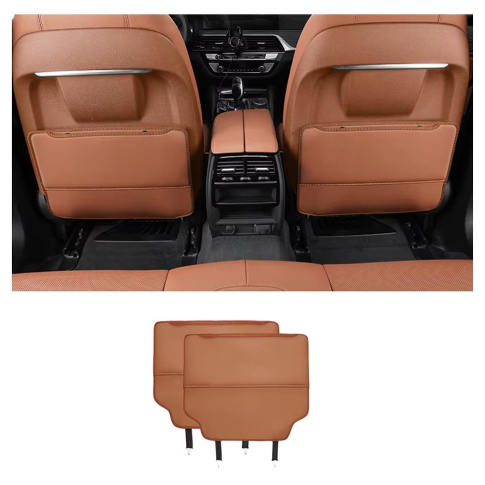 WMGUDDER Car Seats Kick Mats for H&onda CR-V 2016-2025 Car Seats Back Protection Anti-Kick Cover Pads Rear Storage Bag