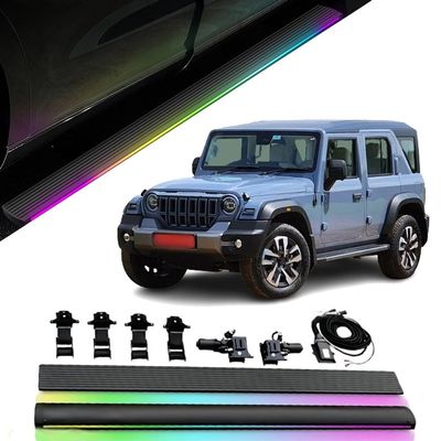 LED Deployable Electric Running Board Side Step Fits for Thar Roxx 2024 Customize LED Light Strips via Mobile App