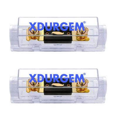 XDURGEM 60 Amp ANL Fuse Holder,0/2/4 Gauge Fuse Block,with 60Amp 32VDC ANL Fuses,for Audio and Video Systems,Car Audio Truck DIY(2 PCS)