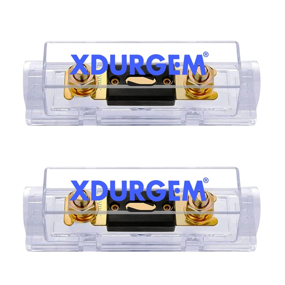 XDURGEM 60 Amp ANL Fuse Holder,0/2/4 Gauge Fuse Block,with 60Amp 32VDC ANL Fuses,for Audio and Video Systems,Car Audio Truck DIY(2 PCS)