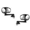 NUOBESTY Blind Spot Mirror and Adjustable Rearview Mirror 2pcs Set with 360 Rotation Plastic and Glass Wide Angle Auxiliary for Front and Rear Wheel Blind Zones Black Side view 1