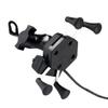 DECORNIJIA Motorcycle Phone Mount Holder with USB Charger, Adjustable Phone Bracket for Motorbike and Scooter, Compatible with Smartphone Navigation and Handlebar Installation view 1