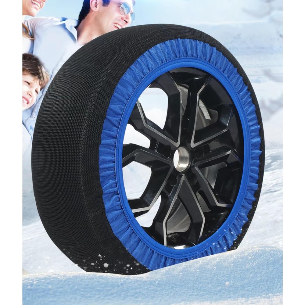Auto Snow Socks for Tires Universal Car Snow Chain Alternative Traction Device Tire Sock for Car SUV Van Minivan Winter Travel Accessory Emergency Kit.(225/65R17)