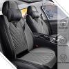HESHS Car Seat Covers Full Set for Toyota Camry 2000-2026, Waterproof Nappa Leather Car Seat Cover, Full Coverage Car Seat Covers Sets(5 Seats with Headrests/Black Gray) view 3