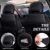 HESHS Car Seat Covers Full Set for Toyota Camry 2000-2026, Waterproof Nappa Leather Car Seat Cover, Full Coverage Car Seat Covers Sets(5 Seats with Headrests/Black Gray) view 4