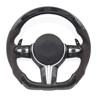 M Sport Carbon Fiber LED Car Steering Wheel For BMW F01 F02 F06 F07 F10 F11 F12 F13 F30 F32 F80 F82 M3 M4 M5 M6 Accessories(Style 04-M6)