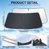 JUSTTOP Windshield Sunshade for Honda Civic 2022-2026 | Easy-Fold Civic Windshield Sun Shade, Car Interior Accessories | 300T Upgraded Heat & UV Reflective Sunshade for Car Windshield view 4