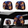 HTSAHKV Medieval Magic Dragon 2 Pcs Car Headrest Cover Car Seat Headrest Cover Auto Interior Accessories Universal Fit view 1