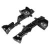 ALMULOO Pair Front Bumper Bracket Compatible with 2018-2021 GMC Terrain Replacement for 84709614 84709616 GM1043144 GM1042144 Steel Plastic(POM) Unfinished Black Driver + Passenger Side view 4