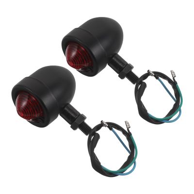 WHAMVOX 2PCS Motorcycle Turn Signal Lights Old-School Dash Mount Indicators for Motorbikes - Motorcycle Turn Signal Lights Compatible for Harley