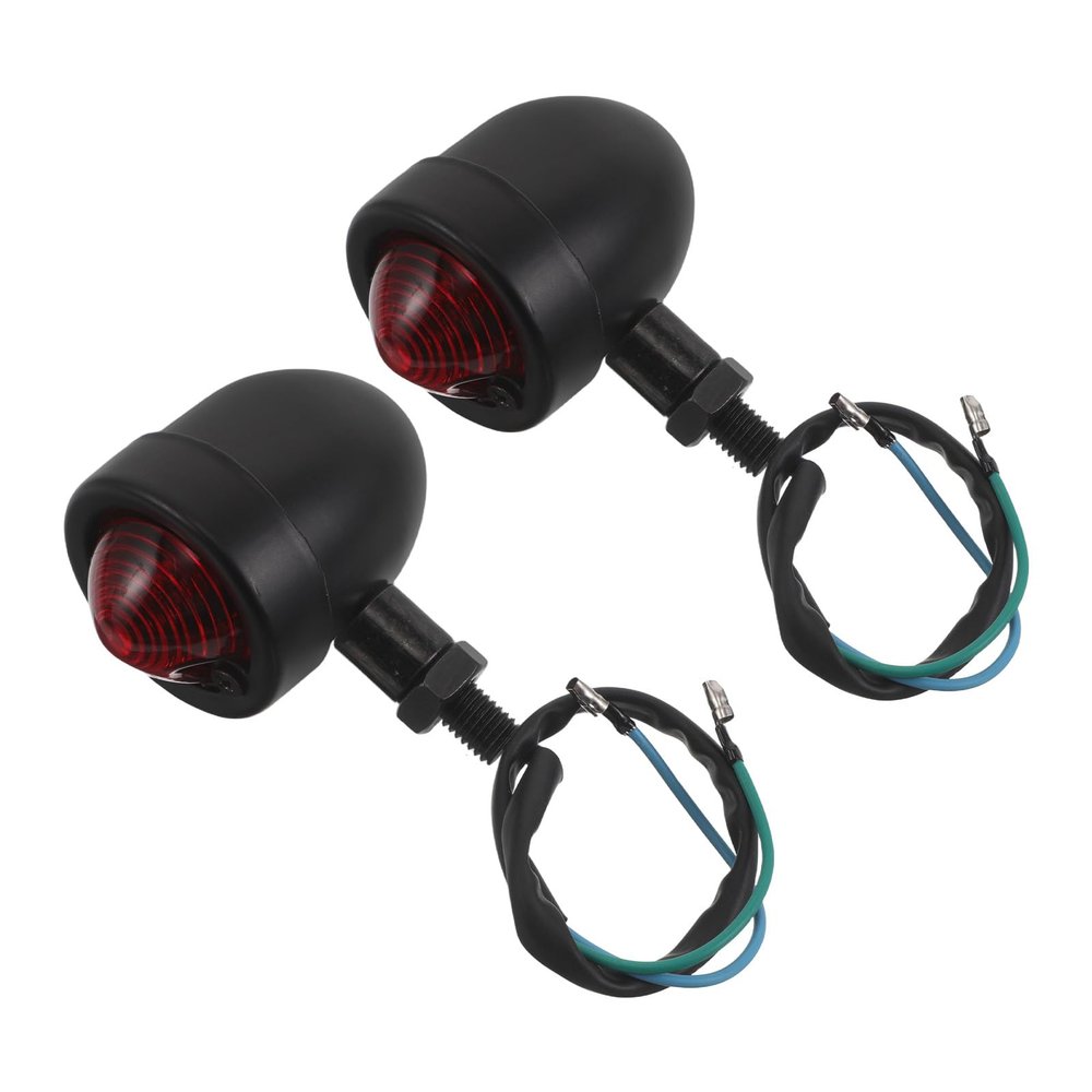 WHAMVOX 2PCS Motorcycle Turn Signal Lights Old-School Dash Mount Indicators for Motorbikes - Motorcycle Turn Signal Lights Compatible for Harley