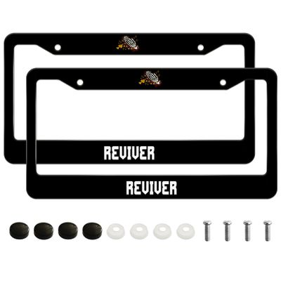Reviver License Plate Frame 2 Pack Decorative Aluminum Auto Part with Screws, Standard US Canada License Plate Holder Unisex 12.2x6.2 Inch