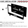 Reviver License Plate Frame 2 Pack Decorative Aluminum Auto Part with Screws, Standard US Canada License Plate Holder Unisex 12.2x6.2 Inch view 3