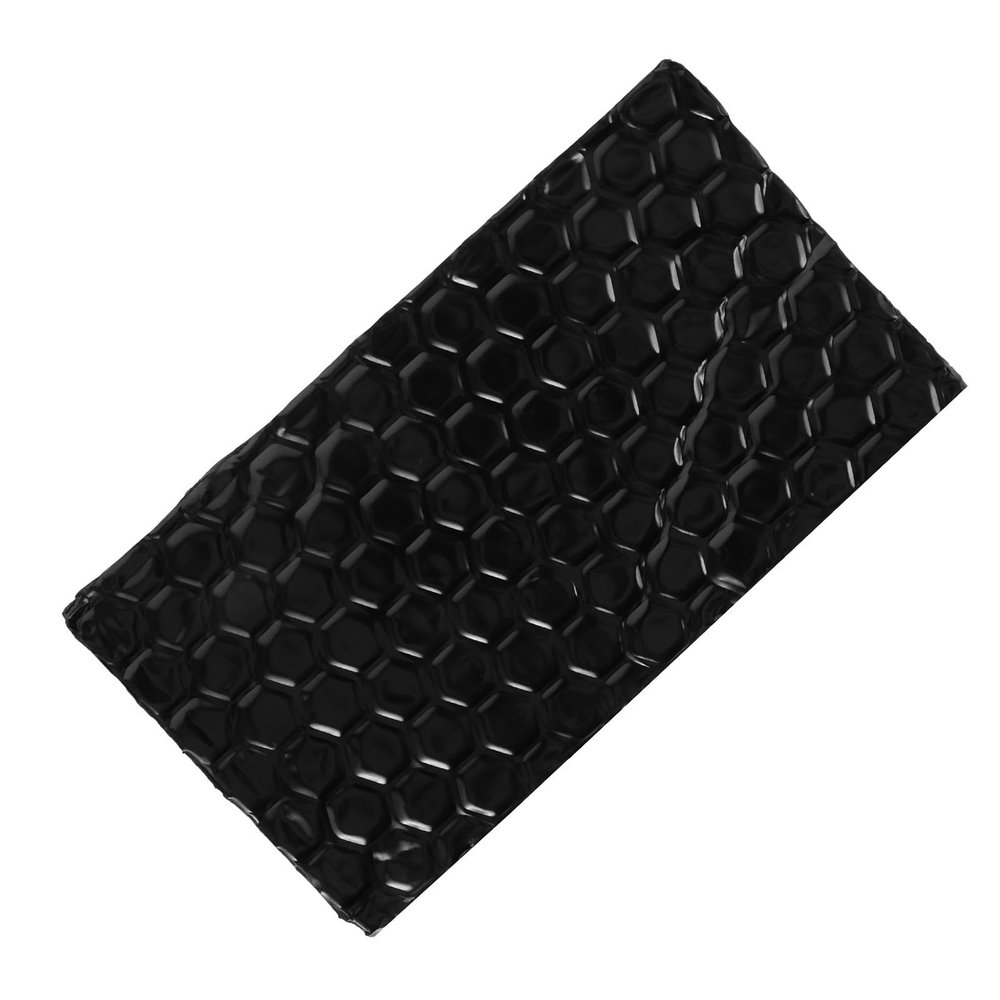 SHERCHPRY Car Heat Shield Sound Deadening Mat with Butyl Adhesive, High Temperature Resistant Insulation Mat for Auto Noise Reduction and Vibration Dampening, Black Aluminum Layer