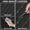 Car Floor Mats Fit for Toyota Camry 2001-2005 All Weather Durability Leather Car Floor Mats, Skidproof Pedal, Waterproof, Wear-reistant(Black Beige) view 3