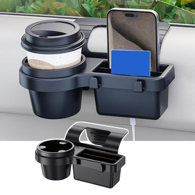 PFXGSHGGX Car Window Storage Organizer for Ford Edge Mustang Explorer, Multifunctional Car Door Side Hanging Organizer with Cup Holder, Phone Holder, Key Hook and Charging Port