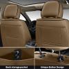Arocx Front Set Seat Covers for Nissan Maxima 1999-2023, Brown-Beige view 3