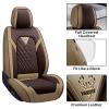 Arocx Front Set Seat Covers for Nissan Maxima 1999-2023, Brown-Beige view 4