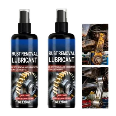 2PCS Rust Remover Spray for Metal, 100ml*2 Rust Removal Spray, for Equipment Maintenance Hinges Chassis Bolts Bicycle Chains Door Locks Hardware