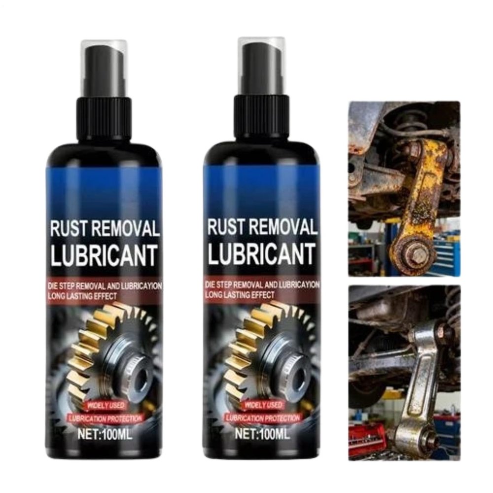 2PCS Rust Remover Spray for Metal, 100ml*2 Rust Removal Spray, for Equipment Maintenance Hinges Chassis Bolts Bicycle Chains Door Locks Hardware