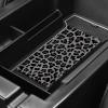 ADUQLZUX Leather Car Registration and Insurance Card Holder, Cute Car Accessories Vehicle Glove Box Car Organizer for Documents, Cards, License Grey Black Leopard view 4
