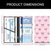 ANKVRP Leather Car Registration and Insurance Holder, Premium Vehicle Glove Box Car Organizer with Magnetic Shut, Cute Interior Car Accessories Cute White Pink Bow view 2